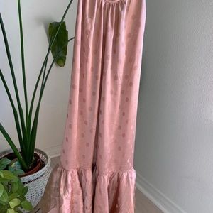 Storia silk summer dress with a ruffled bottom